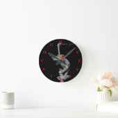 Roter Mit Augen Baumfrosch Runde Wanduhr (Zuhause)