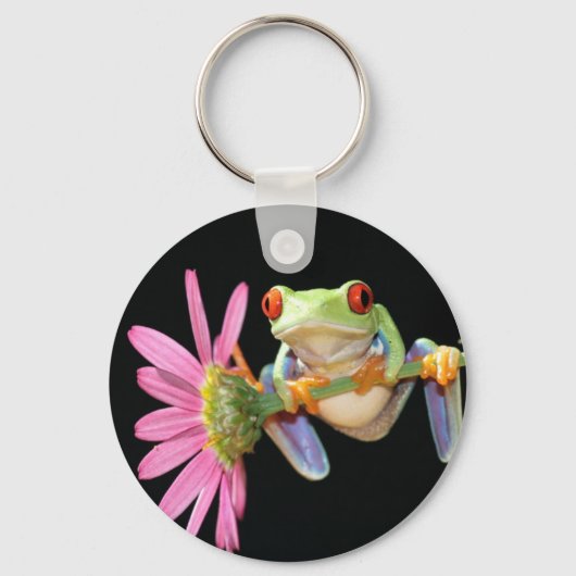 Roter mit Augen Baumfrosch Schlüsselanhänger (Vorderseite)