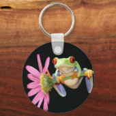 Roter mit Augen Baumfrosch Schlüsselanhänger (Vorderseite)