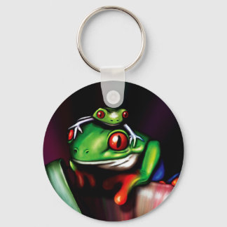 Roter Mit Augen Baumfrosch Schlüsselanhänger