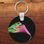 Roter mit Augen Baumfrosch Schlüsselanhänger (Vorderseite)