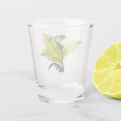 Roter Mit Augen Baumfrosch Schnapsglas (Rückseite)