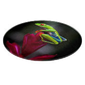 Roter mit Augen Baumfrosch Schneidebrett (Ecke)
