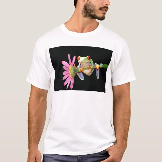 roter mit Augen Baumfrosch T-Shirt (Vorderseite)