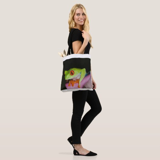 Roter mit Augen Baumfrosch Tasche (Am Model)
