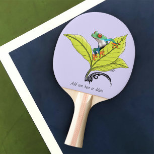 Roter Mit Augen Baumfrosch Tischtennis Schläger