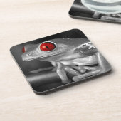 Roter Mit Augen Baumfrosch Untersetzer (Linke Seite)