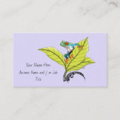 Roter Mit Augen Baumfrosch Visitenkarte (Vorderseite)