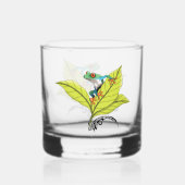 Roter Mit Augen Baumfrosch Whiskyglas (Vorderseite)