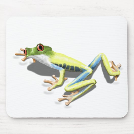 Roter Mit Augen Frosch Mousepad (Vorne)