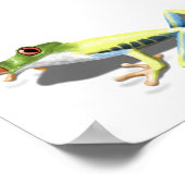 Roter Mit Augen Frosch Poster (Ecke)