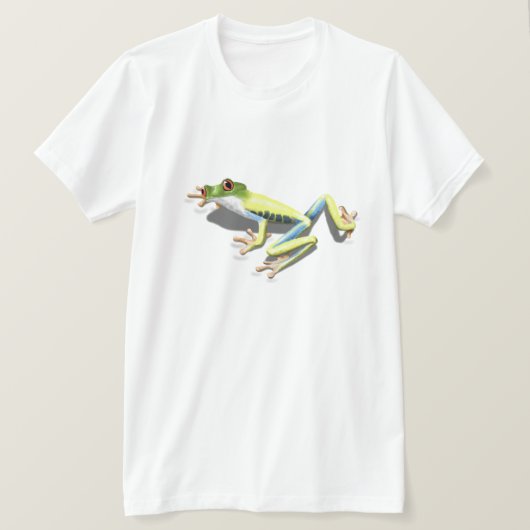 Roter Mit Augen Frosch T-Shirt (Design vorne)