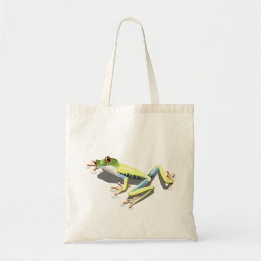 Roter Mit Augen Frosch Tragetasche (Vorne)