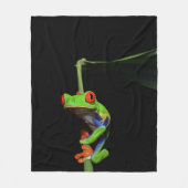 Roter mit Augen gemalter Baum-Frosch Fleecedecke (Vorderseite)