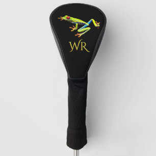 Roter Mit Augen gestrichener Baumfrosch Golf Headcover