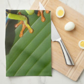 Roter Mit Augen Grünbaumfrosch Handtuch (Viertel Falte)