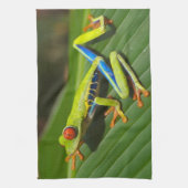 Roter Mit Augen Grünbaumfrosch Handtuch (Vertikal)
