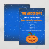 Roter Mit Augen Halloween Pumpkin Einladung (Vorne/Hinten)