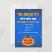 Roter Mit Augen Halloween Pumpkin Einladung (Vorderseite)