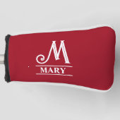 Roter Mit Monogramm Putter Kopfschutz Golf Headcover (Vorderseite)