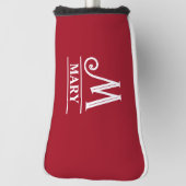 Roter Mit Monogramm Putter Kopfschutz Golf Headcover (Rotieren 90)