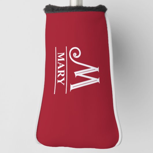 Roter Mit Monogramm Putter Kopfschutz Golf Headcover (Rotieren 90)