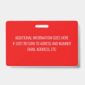 Roter Mitarbeiter Ausweis (Rückseite)