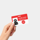 Roter Mitarbeiter Ausweis (Handheld)