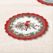 Roter Mockingbird Poinsettia Grenzen Elegant Untersetzer (angewinkelt)