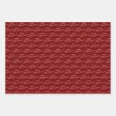 Roter moderner Frohe Weihnachten Geschenkpapier Set (Vorderseite)