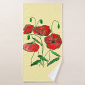 Roter Mohn Art - Badehandtuch (Badehandtuch)