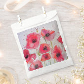 Roter Mohn Art Blume Blumenbeete Gastgeschenk Tasc Geschenktütchen (Ausgeschnitten)