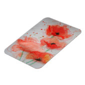 Roter Mohn Art Blumenstrauß Blume Magnet (Linke Seite)