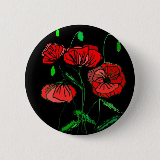 Roter Mohn Art - Button (Vorderseite)