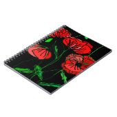 Roter Mohn Art - Notizblock (Linke Seite)