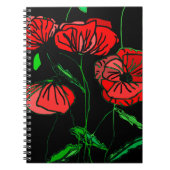 Roter Mohn Art - Notizblock (Vorderseite)