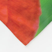 Roter Mohn auf dem Sonnenschein Fleecedecke (Ecke)