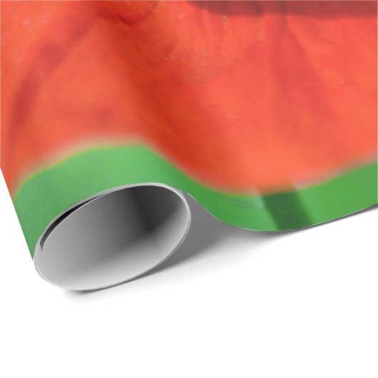 Roter Mohn auf dem Sonnenschein Geschenkpapier (Rolleneckpunkt)