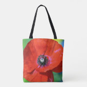 Roter Mohn auf dem Sonnenschein Tasche (Rückseite)