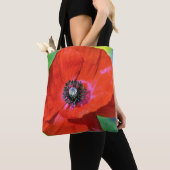 Roter Mohn auf dem Sonnenschein Tasche (Von Nahem)