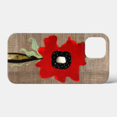 Roter Mohn, Bio Braunen Gingham Rupydetequila Case-Mate iPhone Hülle (Rückseite (Horizontal))