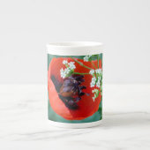 Roter Mohn blüht mit Grace Bone China Tasse (Vorderseite)
