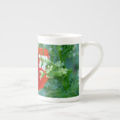 Roter Mohn blüht mit Grace Bone China Tasse (Rechts)