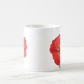 Roter Mohn Blume, Blütenklassiker Zazzle Kaffeetasse (Mittel)