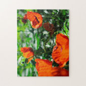 Roter Mohn Blume Garten Puzzle (Vertikal)
