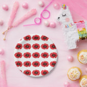Roter Mohn Blume GRILLEN Buffet Party Papierplatte Pappteller (Party)