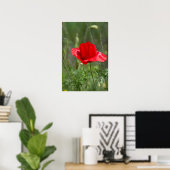 Roter Mohn-Blume Poster (Heimbüro)