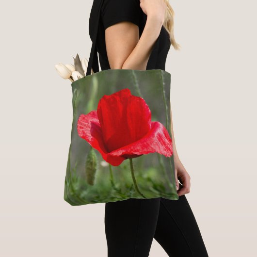 Roter Mohn-Blume Tasche (Von Nahem)