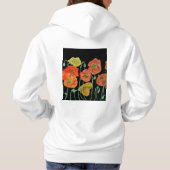 Roter Mohn Blumenstrauß Wasserfarbe Blume Muster Hoodie (Rückseite)