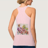 Roter Mohn Blumenstrauß Wasserfarbe Blume Muster Tank Top (Rückseite)